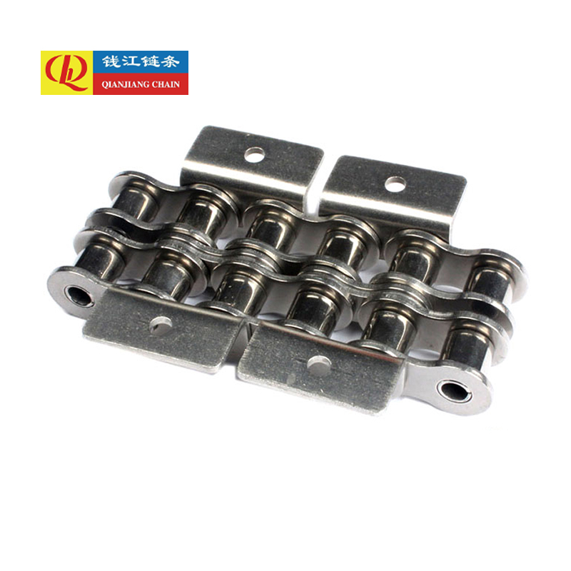 Attaches de chaîne de convoyeur à pas court en acier inoxydable