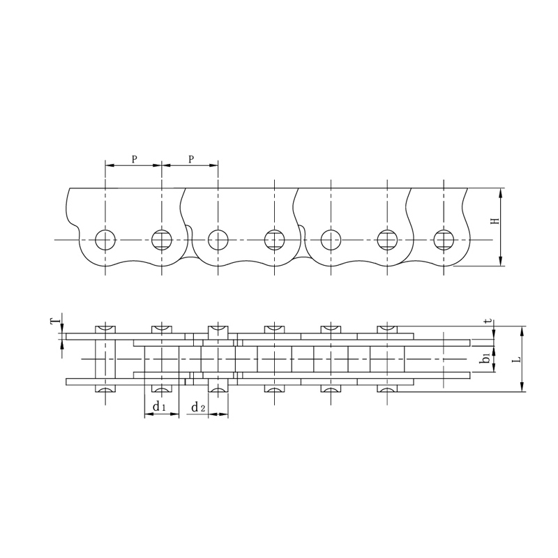 Chaînes anti-arc latérales résistantes au vieillissement pour portes et fenêtres automatiques