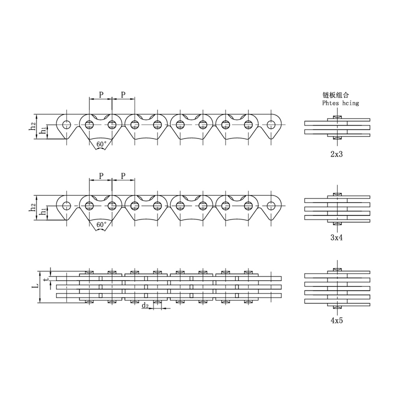 Chaînes de distribution de moteur de moto