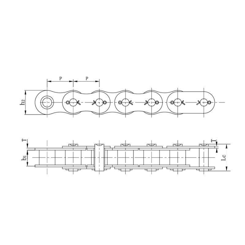 Chaînes à rouleaux fendues de série robuste